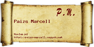 Paizs Marcell névjegykártya